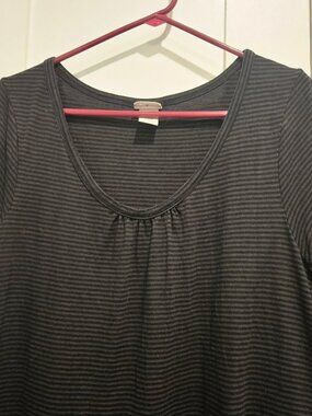 NTCO Nomadic Traders Women's L Travel Lounge Striped Knee Length Casual Dress